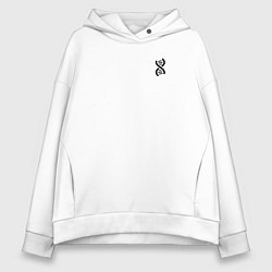 Толстовка оверсайз женская Биология ДНК, цвет: белый