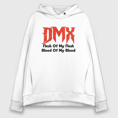 Женское худи оверсайз DMX - Flesh Of My Flesh / Белый – фото 1