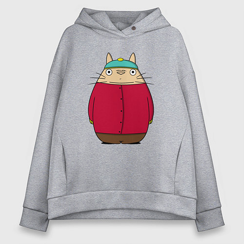 Женское худи оверсайз Totoro Cartman / Меланж – фото 1