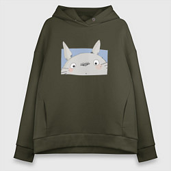 Женское худи оверсайз Удивленный Тоторо