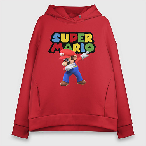 Женское худи оверсайз Super Mario Dab / Красный – фото 1