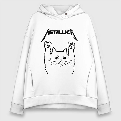 Женское худи оверсайз METALLICA МЕТАЛЛИКА / Белый – фото 1