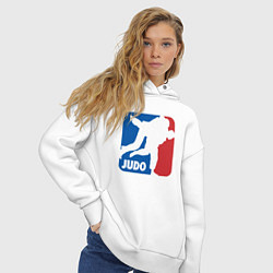 Толстовка оверсайз женская Judo - Sport, цвет: белый — фото 2