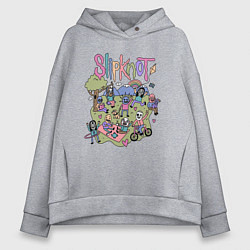 Толстовка оверсайз женская SLIPKNOT, цвет: меланж