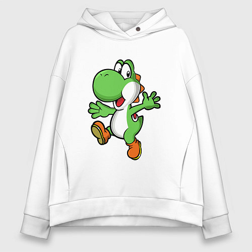 Женское худи оверсайз Mario Yoshi / Белый – фото 1