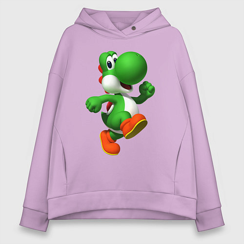 Женское худи оверсайз 3d Yoshi / Лаванда – фото 1