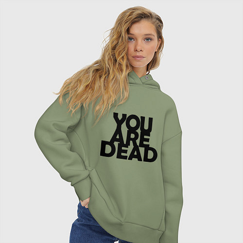 Женское худи оверсайз DayZ: You are Dead / Авокадо – фото 3