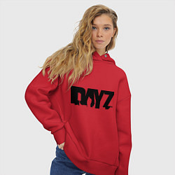 Толстовка оверсайз женская DayZ, цвет: красный — фото 2