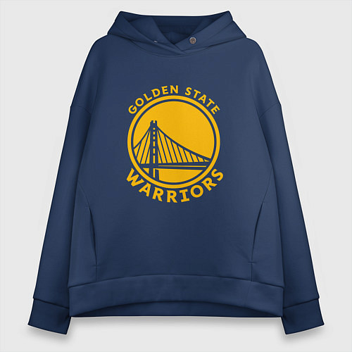 Женское худи оверсайз Golden state Warriors NBA / Тёмно-синий – фото 1