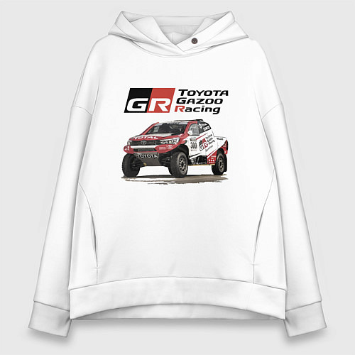 Женское худи оверсайз Toyota Gazoo Racing Team, Finland Motorsport / Белый – фото 1