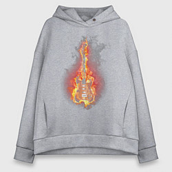 Женское худи оверсайз Burning guitar