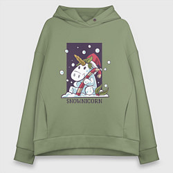 Толстовка оверсайз женская Snownicorn, цвет: авокадо