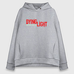 Толстовка оверсайз женская DYING LIGHT RED LOGO GNGL, цвет: меланж