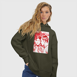 Толстовка оверсайз женская Декс и Дебра, цвет: хаки — фото 2