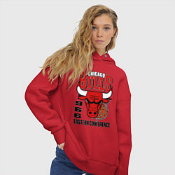 Толстовка оверсайз женская Chicago Bulls NBA, цвет: красный — фото 2