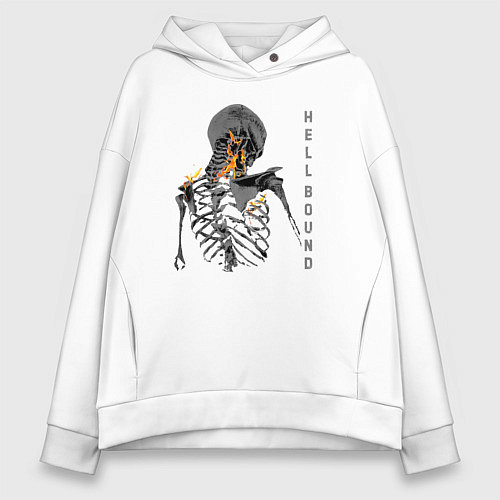 Женское худи оверсайз Hellbound / Белый – фото 1