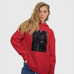 Толстовка оверсайз женская ВЕДЬМАК С ВОЛКОМ THE WITCHER, цвет: красный — фото 2