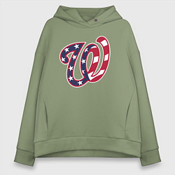 Женское худи оверсайз Washington Nationals - baseball team