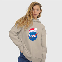 Толстовка оверсайз женская NASA NEW YEAR 2022, цвет: миндальный — фото 2
