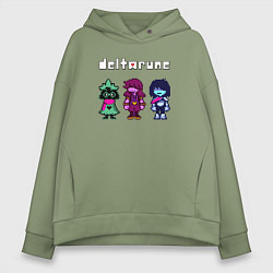 Женское худи оверсайз Deltarune лого персонажи