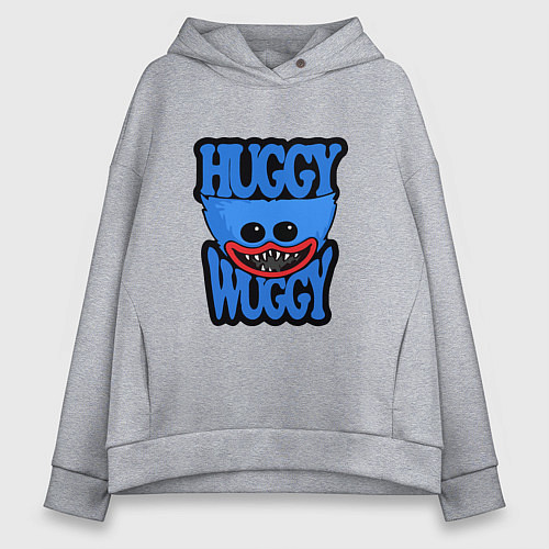 Женское худи оверсайз Huggy Wuggy 01 / Меланж – фото 1