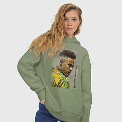 Толстовка оверсайз женская Neymar Junior - Brazil national team, цвет: авокадо — фото 2