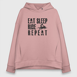 Женское худи оверсайз Eat, sleep, ride, repeat