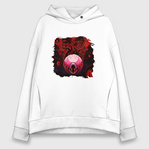 Женское худи оверсайз Eye of Cthulhu / Белый – фото 1