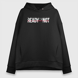 Женское худи оверсайз Ready or Not logo