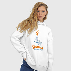 Толстовка оверсайз женская Senior Shawa Developer, цвет: белый — фото 2