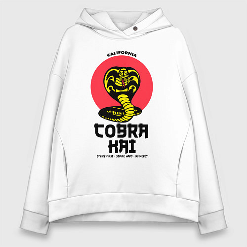 Женское худи оверсайз Cobra Kai: California / Белый – фото 1