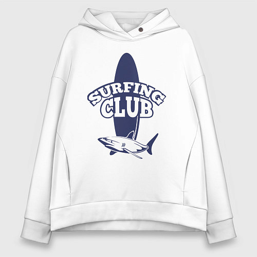 Женское худи оверсайз Surfing club / Белый – фото 1