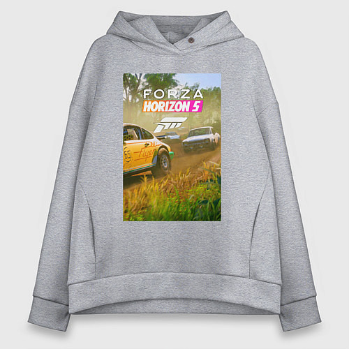 Женское худи оверсайз Игра: Forza Horizon 5 / Меланж – фото 1
