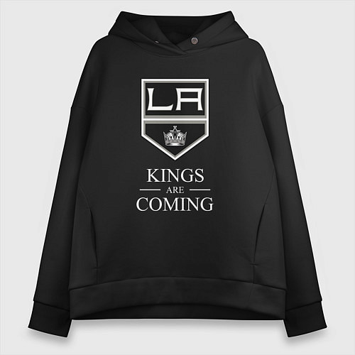 Женское худи оверсайз Los Angeles Kings, Лос Анджелес Кингз / Черный – фото 1