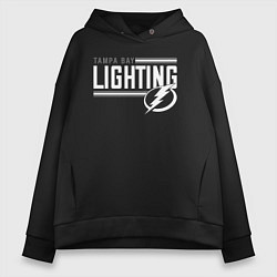 Толстовка оверсайз женская TAMPA BAY LIGHTIN NHL ТАМПА БЭЙ НХЛ, цвет: черный