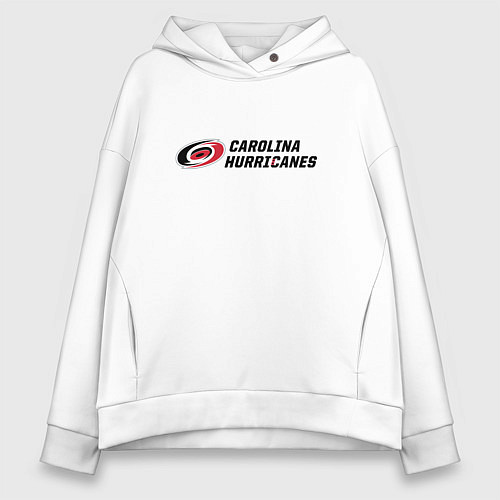 Женское худи оверсайз Carolina Hurricanes Каролина Харрикейнз / Белый – фото 1