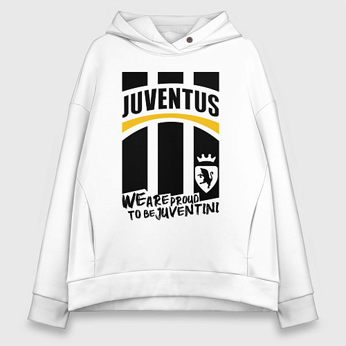 Женское худи оверсайз Juventus Ювентус / Белый – фото 1