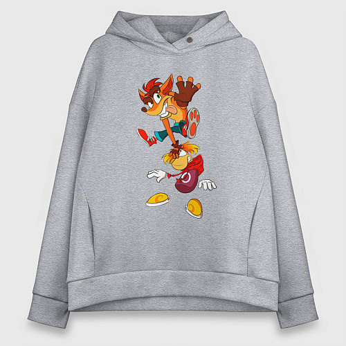 Женское худи оверсайз Rayman Legends - Рэймэн / Меланж – фото 1