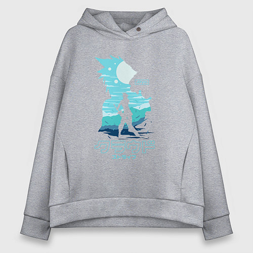 Женское худи оверсайз Клауд Страйф / Меланж – фото 1