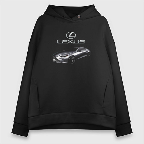 Женское худи оверсайз Lexus Concept Prestige / Черный – фото 1