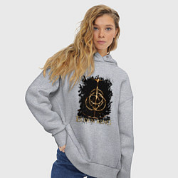 Толстовка оверсайз женская ELDEN RING SYMBOL LOGO, цвет: меланж — фото 2