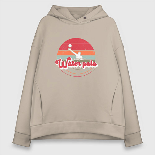 Женское худи оверсайз Water polo Водное поло / Миндальный – фото 1