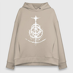 Толстовка оверсайз женская ELDEN RING LOGO ЭЛДЕН РИНГ, цвет: миндальный