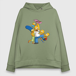 Женское худи оверсайз Simpsons donuts