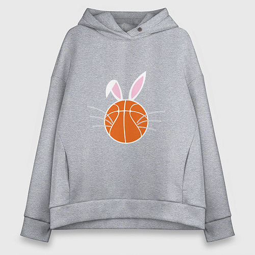 Женское худи оверсайз Basketball Bunny / Меланж – фото 1