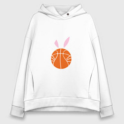 Толстовка оверсайз женская Basketball Bunny, цвет: белый