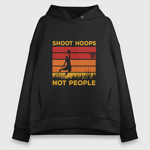 Женское худи оверсайз Shoot hoops / Черный – фото 1