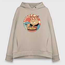 Толстовка оверсайз женская Catana Ramen, цвет: миндальный