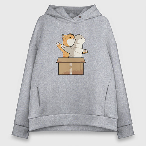 Женское худи оверсайз Catanic / Меланж – фото 1