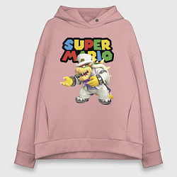 Толстовка оверсайз женская Super mario Bowser, цвет: пыльно-розовый